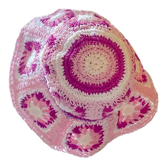 STEVE MADDEN Crochet Straw Paper Wide Brim Hat Bohemian Inspired OS NEW - Picture 7 of 10